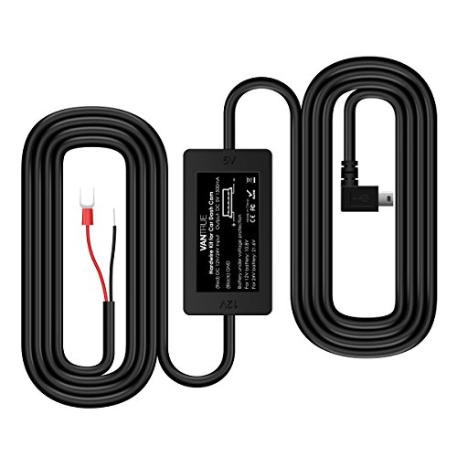 Vantrue upgrade dash cam hardwire kit 13 Feet Mini USB Hard Wire Car Charger Cable Kit Compatible with OnDash N2 /X1 /X2 /X3 /R3 /V1 /V1P /C1 /A118 /A119 /G1W,GPS Navigator,Radar detector