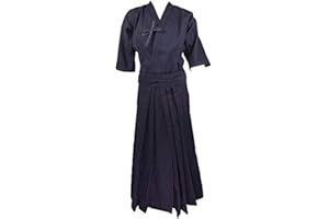 AIKUTAMI Japanese Kendo Uniform Set Aikido Samurai Hakama Martial Arts Clothing Suit