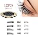 Best False Magnetic Lashes Full Strip No Glue Natural Length Magnet Eye Lashes Set 3D Reusable Fake Lashes Extension for Natural Look(3 Pair/12 Pieces)