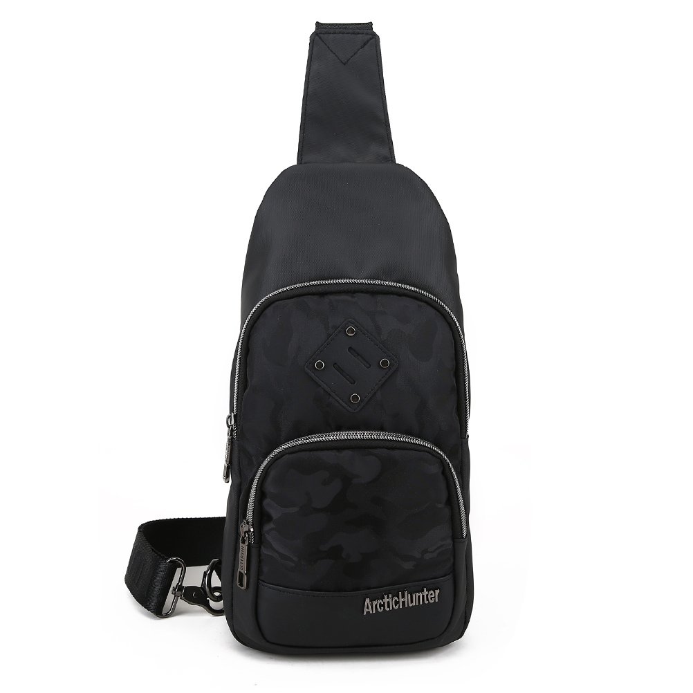 Arctic Hunter Bolso Pecho Hombre Negro Deportes Al Aire Libre Mochilas Mochila