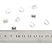 200PCS Silver Plated Ribbon Ends Fastener Clasps Textured Crimp End Clamps Cord Ends 8mm