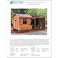 Backyard Chicken Coop Plans with Kennel/Run, Salbox/Lean-to 4 ft x 10 ft Two-in-One Plans, Design 60410SL
