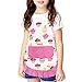 Claswcalor 100% Cotton Kids Girls Aprons for Cooking Cute Toddler Cupcake Baking Apron Adjustable Kitchen Pink Apron for Children Daughters Little Girls Granddaughter Gifts from Grandma
