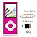 Tomameri - Portable MP3 / MP4 Player with Rhombic Button, Including a Micro SD Card and Support Up to 64GB, Compact Music, Video Player, Photo Viewer Supported - Pink