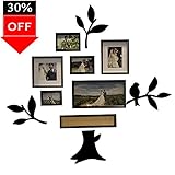 LUOYIMAN Photo Wall Collage Frame Family Tree Wall Stickers 3D(Black)