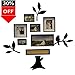 LUOYIMAN Photo Wall Collage Frame Family Tree Wall Stickers 3D(Black)