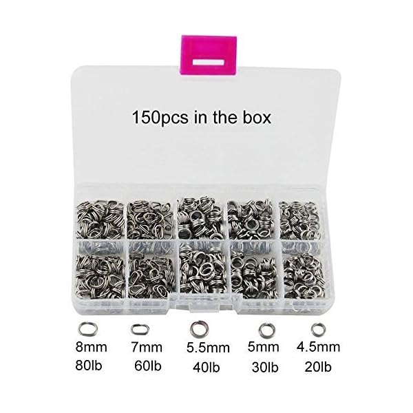 Shaddock-Fishing-Fishing-Gear-Swivels-Size-246810-Fishing-Rolling-Ball-Bearing-Swivels-with-SafetyNice-Snap-Fishing-Line-to-Hook-Clip-Snaps-Split-Rings-Connector-Swivel-Fishing-Tackle-Kit100-CopperSta