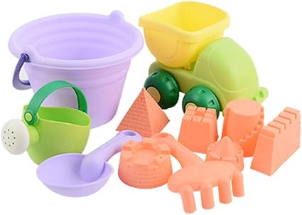 Amazon.com: Pollyhb - Juego de juguetes para niños y niñas, para playa, con rueda de arena, para playa, verano, al aire libre, de goma suave: Toys \u0026 Games