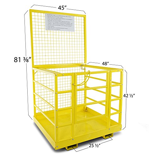 Titan Attachments Forklift Safety Cage Work Platform Heavy Duty Basket