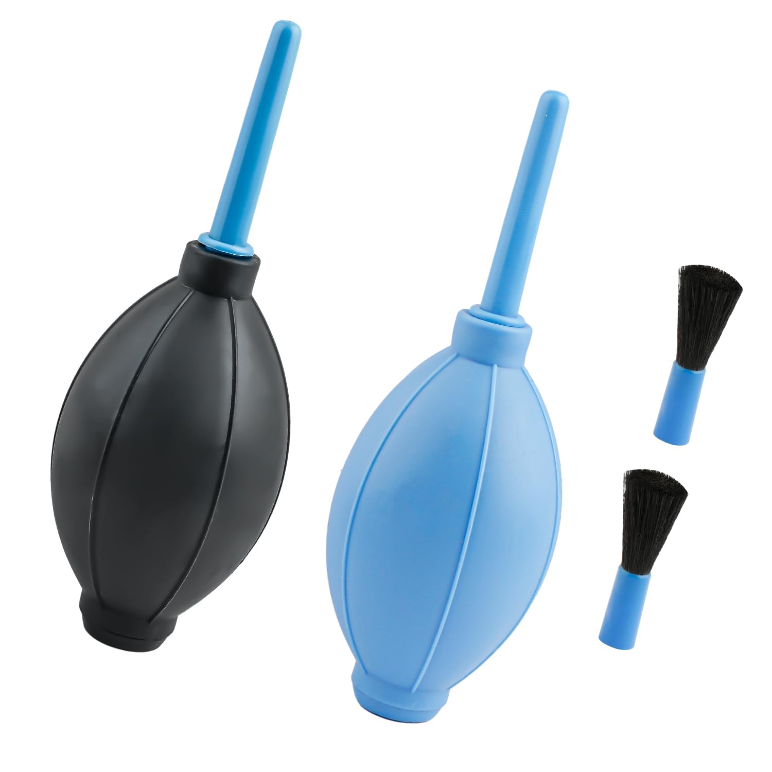 Rumyve 2pcs Rubber Air Blower Pump Dust Cleaner,Air Blower with Soft Brush Manual Rubber,Anti-Spitting Nozzle Strong Dust Cleaner for Lens PC Smartphone