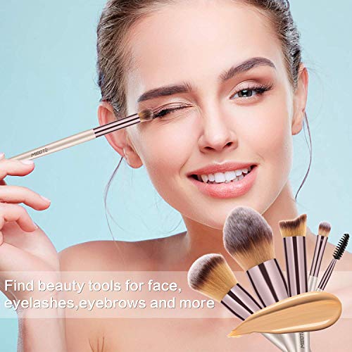 image for MIBOTE 20 PCs Makeup Brushes Set Professional Synthetic Foundation Blu