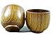 Moyishi Top-Grade Natural Solid Wood Wooden Tea Cup Wine Mug 50ml, Set of 4