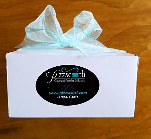 Pizzscotti All Natural Handmade Gourmet Biscotti, Bite Size Mini Cookie Morsels, 24 Piece Gift Box (2 Flavors). Cookie Gift Box Includes 12 Pieces of Lemon Cranberry and 12 Pieces of Cinnamon Sugar