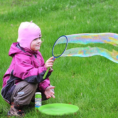 Giant Bubble Wand 5 Pcs Kit for Kids, Create Big Bubbles for Summer Fun, Outdoor Play, Children's Parties, Best Birthday Gift and Party Favor, Large and Mini Toy Wands with Plate and Bubble Solution - Thumbnail 5