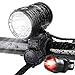 AUOPRO Super Bright Bike Lights Front and Back, 1200 Lumen USB Rechargeable Bicycle Headlight and LED Rear Taillight Set, Road/Mountain Bikes Cycling Safety Accessories for Men and Women