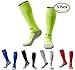 Boys/Girls Outfits Compression Long Sport Knee High Football & Soccer Socks Pack (Kids/Youth Gifts)
