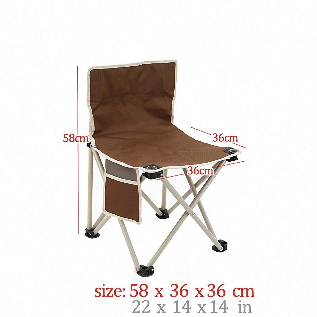 Tebapi Outdoor Furniture Camping Barbecue Lightweight Folding Chair Portable Fishing Picnic Beach Metal Chair