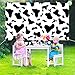 Cow Print Backdrop Banner Cow Farm Animal Themed Party Favor Cow Print Party Decorations Western Cowboy Party Backdrop Banner for Farm Animal Party Picnic Supplies, 72.8 x 43.3 Inch