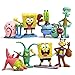 DeQian 8pcs Spongebob Figures, Cake Topper,Figure Action Set, Squidward Plankton Patrick Sandy Gary