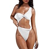 XXTAXN Women's Sexy Thong Cutout Monokinis Tie Beach One Piece Swimsuit Bathing Suit