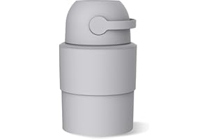 Pure Magic Baby Diaper Pail - Heka, Patented Odor-Stop System, Collapsible, Use Any Garbage Bag, One Hand Free Lever, 1 Roll 