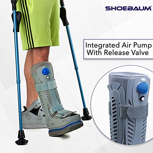 Shoebaum Air Cam/Fracture Boot with Shock Absorbers | Walker for Fracture Recovery, Protection and Healing After Foot or Ankle Injuries- Small/Medium 6-11.5 Adjustable - Thumbnail 2