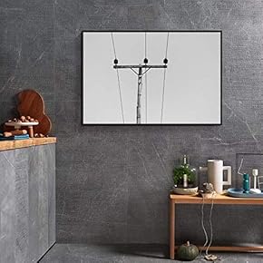 Floating Framed Canvas Wall Art for Living Room, Bedroom Black and White Landscape Canvas Prints for Home Decoration Ready to Hang - 16x24 inches