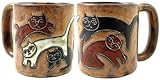 One (1) MARA STONEWARE COLLECTION - 16 Oz Coffee Or Tea Cup Collectible Dinner Mug - Kitten Kitty Cat Design