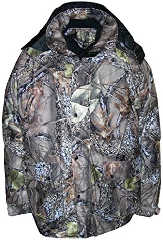 WFS Mens 4in1 Hunting Jacket Parka Burly Camo (Burly Camo Tan, Medium)