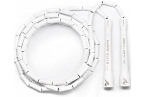 ELITESRS Elite Jumps - Do Hard Things 1” Beaded Jump Ropes | Crossover Jump Rope for Your Exercise Equipment | Segmented Jump Rope