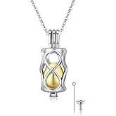 PARYFO Urn Necklace for Ashes 925 Sterling Silver Urn Pendant Necklace Memorial Cremation Jewelry Gift for Women