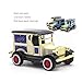 LW Model T Vintage Cars Retro style 1:32 Scale Diecast car model collection light&sound (Yellow)