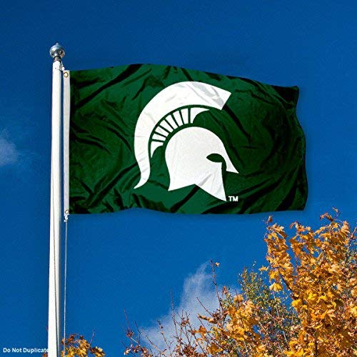 Michigan State Spartans MSU Sparty University Large College Flag (Certified Refurbished)