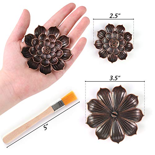 DomeStar Incense Sticks Holder, 3.5 Inch Incence Holder Brass Stick Incense Burner Insence Ash Catcher