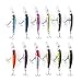LotFancy 12PCS Fishing Lures, Hard Bait Minnow Lures with Treble Hook, Topwater Fishing Bait for Bass Trout Walleye, Swimbait Sinking Lure Kit for Freshwater/Saltwater, Length from 1.57” to 3.66”