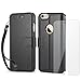 TUCCH iPhone 6s / 6 Case, Leather Wallet Phone Case [Card Slot] [Flip] [Wallet] [Stand] [Wrist Strap] Carry-All Case Compatible with iPhone 6 / iPhone 6s 4.7 Inch, Black