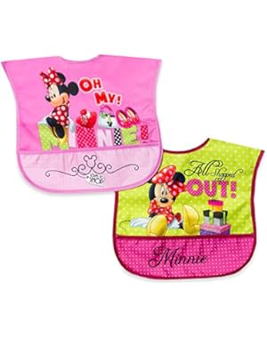Minnie 2 Pack Wipe Clean Bibs