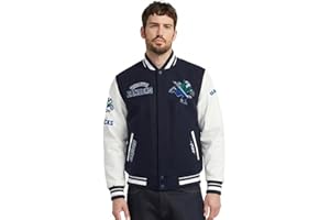 Pro Standard Mens NHL Vancouver Canucks Retro Classics Varsity Jacket Midnight Navy/White S