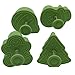 Christmas Themed Cookie Cutter Embossing Mold Set By Garloy(4 Pack),Cute Cookies Cake Topper Sugar Craft Chocolate Decorating Plunger Cutter Mold,Spring-loaded Handle(Colors May Vary)