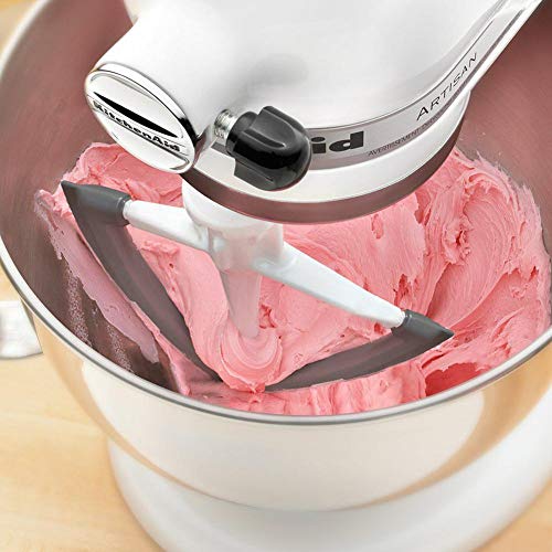 Flex Edge Beater for KitchenAid Bowl-Lift Stand Mixer for 6 Quart Bowls, Flat Beater with Silicone Edges