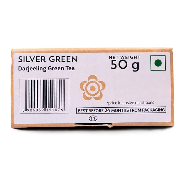MAKAIBARI TEA TREASURES ORGANIC SILVER GREEN LOOSE GREEN TEABAGS, 100% NATURAL FLAVOUR, 25 CUPS