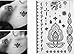 Henna Tattoo (6 Sheets) Body Paints Temporary Tattoo Designs Feathers/Mandala/Cats/Lotus/Bracelet/Elephant/Birds and more