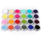 Coscelia 24 Colour Velvet Flocking Powder Velvet Manicure Nail Art Polish Set (#15)