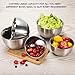 Stainless Steel Mixing Bowl With Lids 5 Set, GEEMAY Non-Slip Silicone Bottom Mixing Bowls, for Beating, Stackable Storage, Measurement Marks, Includes 1 QT, 2 QT, 2.5 QT, 3 QT, 4.5 QT