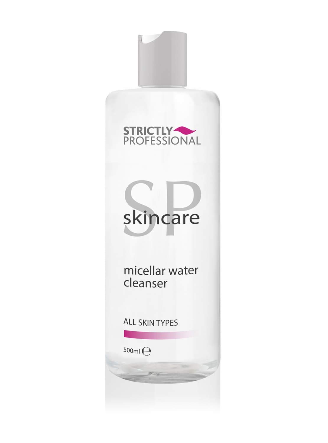 Strictly Professional Micellar Water 500ml – Gentle Makeup Remover & Facial Cleanser – Removes Dirt, Oil & Waterproof Makeup – Hydrating & Soothing Formula for All Skin Types
