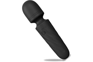llololl bgbg Mini Personal Wand Massager, Black Electric Back Massager for Women Hand-held Massager-Powerful - Waterproof-Best for Travel with 10 Vibrator Modes