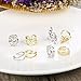 JOERICA 4 Pairs Silver Ear Cuff Earrings for Women Clip on Fake Lip Cartilage Tragus Helix Body Jewelry Set (B:8 pairs)
