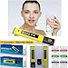 Digital Ph Meter Tester 0.01 PH Accuracy Water Quality Tester with ATC 0-14 Measurement Range with Plastic Box for House Water,Hydroponics,Aquariums,Pool,6 pH Buffer Packets calibration(with battery)