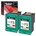 Valuetoner Remanufactured Ink Cartridge Replacement for HP 75XL High Yield CH624BN CB338WN (2 Tri-Color) 2 Pack