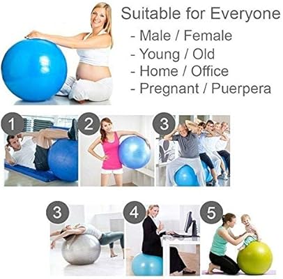 Idebris Yoga Entrenamiento de la Bola Inflable Fitness Gym Ball ...